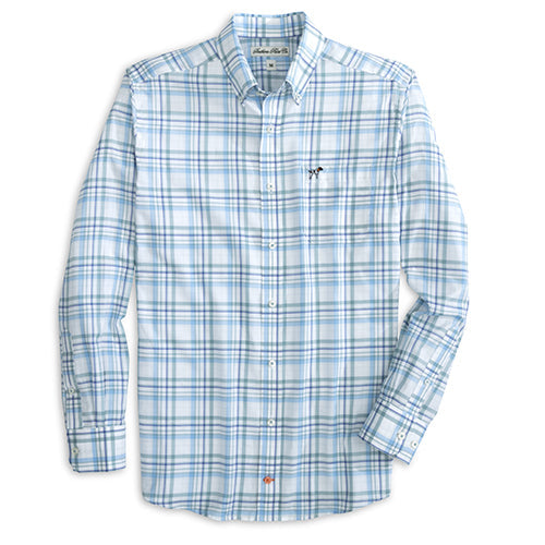 southern point dress shirts Tide Men's Palmetto Gingham Sport Shirt Blue (Size M) 100% Cotton down collar Southern Point- Hadley Luke, Whitfield