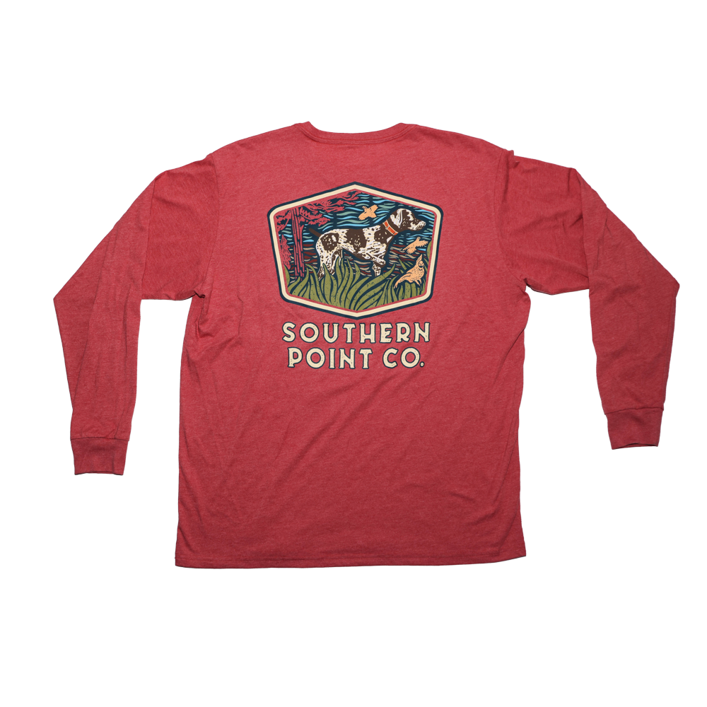 http://www.southernpointco.com/cdn/shop/products/SLT650_DogSeriesLongSleeveT-Shirt_Scarlet_F22_1.png?v=1663857042