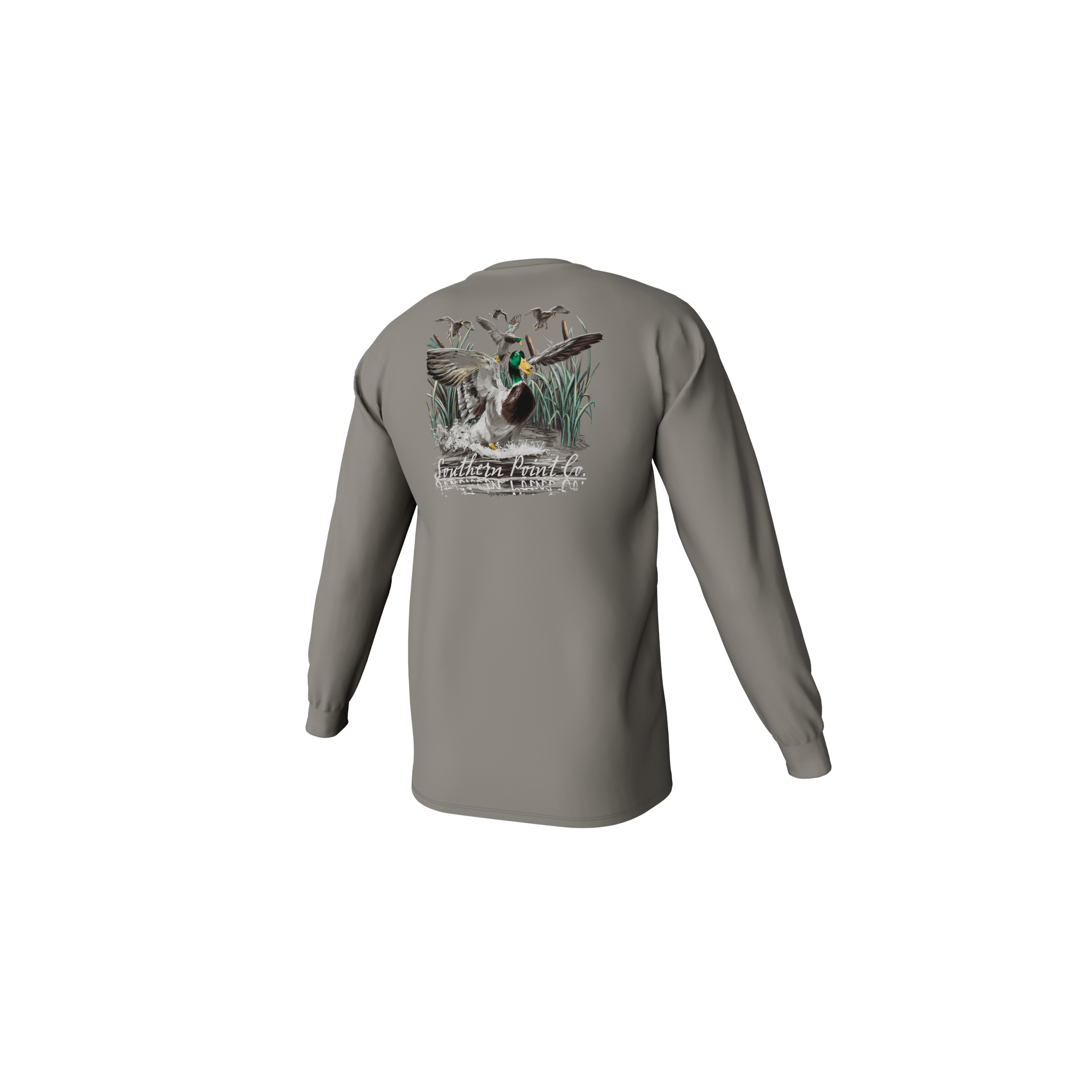 Cupped Ducks Long Sleeve Pocket Tee