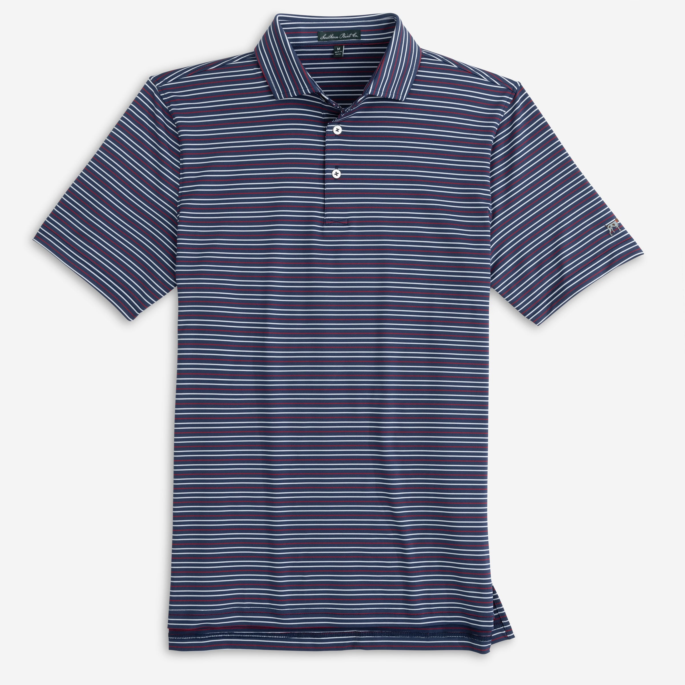 men's short sleeved hillside stripe polo shirt
