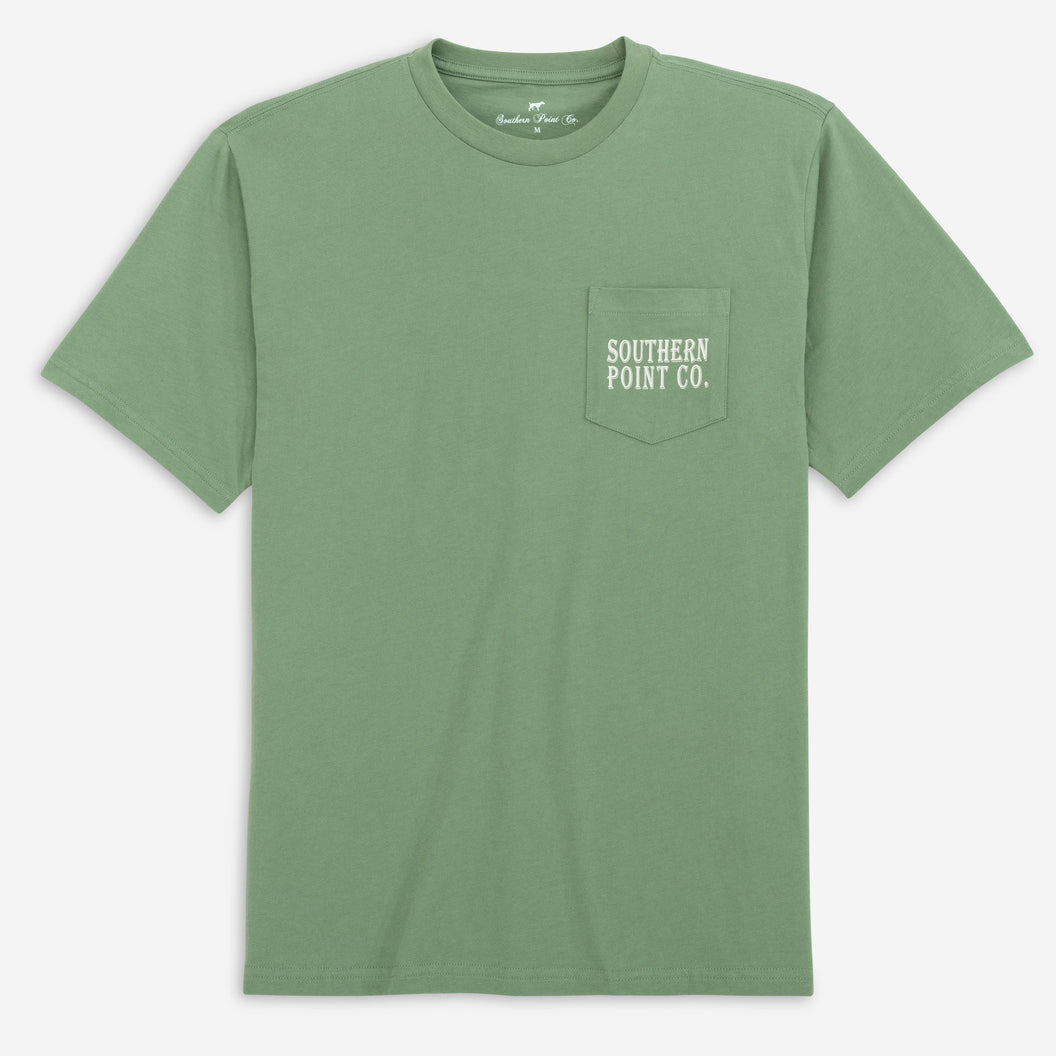 SPC Signature Long Sleeve Periodic Table Tee in Moss Green by Southern Point Co. main image 1