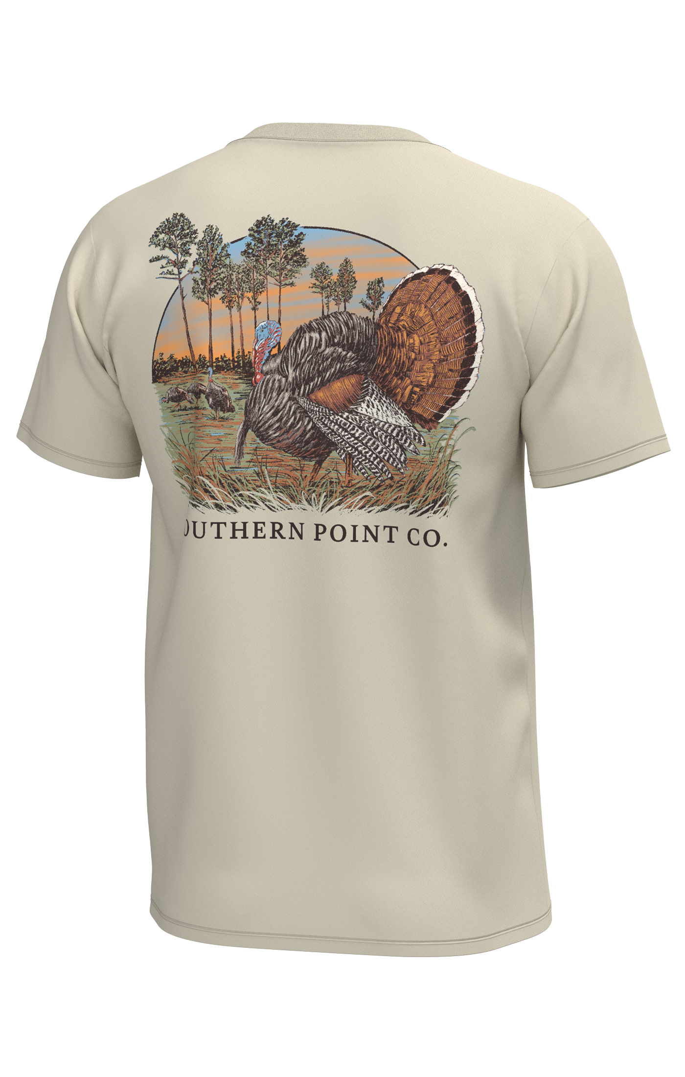 Turkey Strutting In A Clearing Short Sleeve Tee – Southern Point Co.