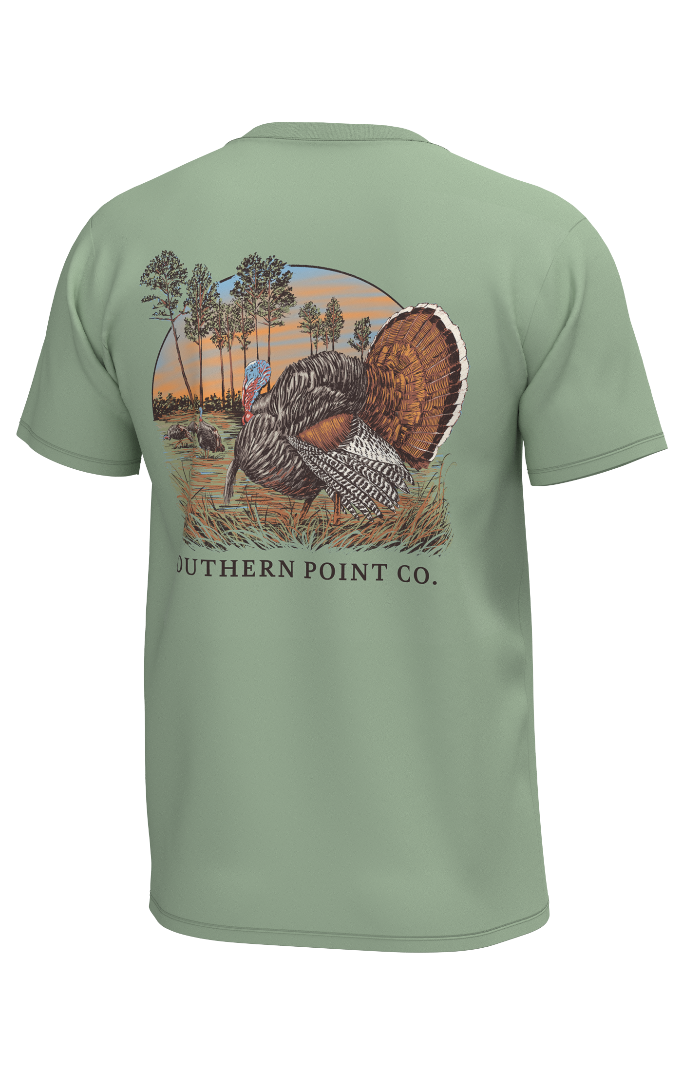 Turkey Strutting In A Clearing Short Sleeve Tee